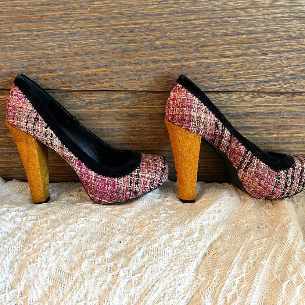 *SOLD* Jessica Simpson Tweed Pink Heels
